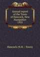 Annual report of the Town of Hancock, New Hampshire. 1935, Hancock (N.H. : Town) 