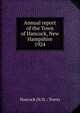 Annual report of the Town of Hancock, New Hampshire. 1924, Hancock (N.H. : Town) 