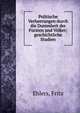 Politische Verheerungen durch die Dummheit der F?rsten und V?lker; geschichtliche Studien, Ehlers, Fritz 