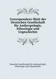 Correspondenz-Blatt der Deutschen Gesellschaft f?r Anthropologie, Ethnologie und Urgeschichte, Deutsche Gesellschaft f?r Anthropologie, Ethnologie und Urgeschichte 