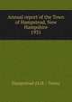 Annual report of the Town of Hampstead, New Hampshire. 1935, Hampstead (N.H. : Town) 