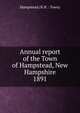 Annual report auditors, selectmen, treasurer, board of education Trustees of Public Library and the Board of Health of Hampstead, Hampstead (N.H. : Town) 