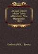 Annual report of the Town of Goshen, New Hampshire. 1925, Goshen (N.H. : Town) 