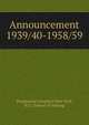 Announcement. 1939/40-1958/59, Presbyterian Hospital (New York, N.Y.). School of Nursing 