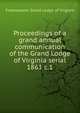 Proceedings of a grand annual communication of the Grand Lodge of Virginia serial. 1861 c.1, Freemasons. Grand Lodge of Virginia 