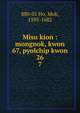 Misu kion : mongnok, kwon 67, pyolchip kwon 26. 7, 880-01 Ho, Mok, 1595-1682 