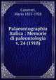 Palaeontographia Italica : Memorie di paleontologia. v. 24 (1918), Canavari, Mario 1855-1928 