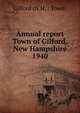 Annual report Town of Gilford, New Hampshire. 1940, Gilford (N.H. : Town) 