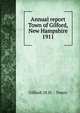 Annual report Town of Gilford, New Hampshire. 1911, Gilford (N.H. : Town) 