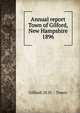 Annual report Town of Gilford, New Hampshire. 1896, Gilford (N.H. : Town) 