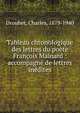 Tableau chronologique des lettres du po?te Fran?ois Mainard : accompagn? de lettres in?dites, Drouhet, Charles, 1879-1940 