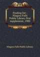 Finding list : Niagara Falls Public Library first supplement, 1900, Niagara Falls Public Library 