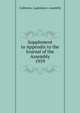 Supplement to Appendix to the Journal of the Assembly. 1959, California. Legislature. Assembly 