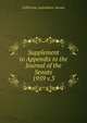 Supplement to Appendix to the Journal of the Senate. 1959 v.3, California. Legislature. Senate 