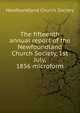 The fifteenth annual report of the Newfoundland Church Society, 1st July, 1856 microform, Newfoundland Church Society 