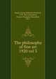 The philosophy of fine art. 1920 vol 3, Hegel Georg Wilhelm 