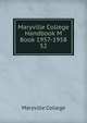 Maryville College Handbook M Book 1957-1958. 52, Maryville College 