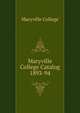 Maryville College Catalog 1893-94, Maryville College 