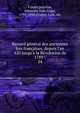 Recueil g?n?ral des anciennes lois fran?aises, depuis l'an 420 jusqu'? la R?volution de 1789, France,Jourdan, Athanase Jean L?ger, 1791-1826,France. Lois, etc 