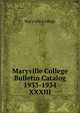 Maryville College Bulletin Catalog 1933-1934. XXXIII, Maryville College 