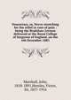 Neurectasy, or, Nerve-stretching for the relief or cure of pain : being the Bradshaw Lecture delivered at the Royal College of Surgeons of England, on the 6th December 1883, Marshall, John, 1818-1891,Horsley, Victor, Sir, 1857-1916 
