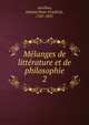 Mlanges de littrature et de philosophie. 2, Ancillon, Johann Peter Friedrich, 1767-1831 