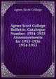 Agnes Scott College Bulletin: Catalogue Number 1954-1955 Announcements for 1955-1956. 1954-1955, Agnes Scott College 