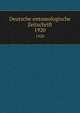 Deutsche entomologische Zeitschrift. 1920, Deutsche Entomologische Gesellschaft,Deutsches Entomologisches National-Museum (Germany),Zoologisches Museum (Berlin, Germany) 