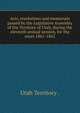 Acts, resolutions and memorials passed by the Legislative Assembly of the Territory of Utah, during the eleventh annual session, for the years 1861-1862, Utah Territory . 