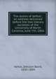 The duties of defeat : an address delivered before the two literary societies of the University of North Carolina, June 7th, 1866, Vance, Zebulon Baird, 1830-1894 
