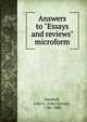 Answers to "Essays and reviews" microform, Marshall, John G. (John George), 1786-1880 