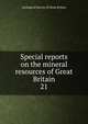Special reports on the mineral resources of Great Britain. 21, Geological Survey of Great Britain 