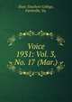 Voice. 1931: Vol. 3, No. 17 (Mar.), State Teachers College, Farmville, Va. 