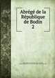 Abrege de la Republique de Bodin, Bodin, Jean, 1530-1596,Adams, John, 1735-1826, former owner. BRL,Boston Public Library (John Adams Library) BRL 