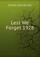Lest We Forget 1928, Union University 