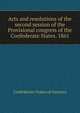 Acts and resolutions of the second session of the Provisional congress of the Confederate States. 1861, Confederate States of America 