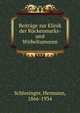 Beitrage zur Klinik der Ruckenmarks- und Wirbeltumoren, Schlesinger, Hermann, 1866-1934 