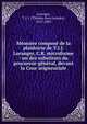 M?moire compos? de la plaidoirie de T.J.J. Loranger, C.R. microforme : un des substituts du procureur-g?n?ral, devant la Cour seigneuriale, Loranger, T. J. J. (Thomas Jean Jacques), 1823-1885 