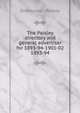 The Paisley directory and general advertiser for 1893-94-1901-02.. 1893-94, Directories. - Paisley 