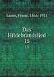 Das Hildebrandslied. 15, Saran, Franz, 1866-1931 