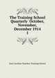The Training School Quarterly October, November, December 1914. 1, East Carolina Teachers Training School 