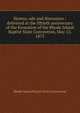 Hymns, ode and discourses : delivered at the fiftieth anniversary of the formation of the Rhode Island Baptist State Convention, May 12, 1875, Rhode Island Baptist State Convention 