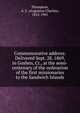 Commemorative address: Delivered Sept. 28, 1869, in Goshen, Ct., at the semi-centenary of the ordination of the first missionaries to the Sandwich Islands, Thompson, A. C. 