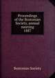 Proceedings of the Bostonian Society, annual meeting. 1887, Bostonian Society 