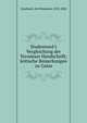 Studemund's Vergleichung der Veroneser Handschrift; kritische Bemerkungen zu Gaius, Goudsmit, Joel Emanuel, 1813-1882 