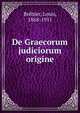 De Graecorum judiciorum origine, Br?hier, Louis, 1868-1951 