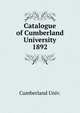 Catalogue of Cumberland University. 1892, Cumberland Univ. 