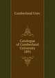 Catalogue of Cumberland University. 1891, Cumberland Univ. 