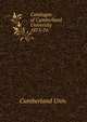 Catalogue of Cumberland University. 1875-76, Cumberland Univ. 