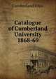 Catalogue of Cumberland University. 1868-69, Cumberland Univ. 
